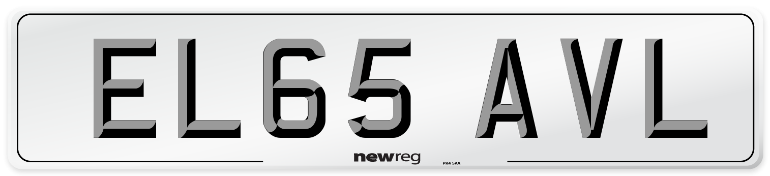 EL65 AVL Number Plate from New Reg